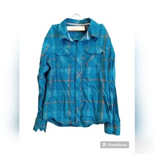 TONY HAWK Boys Button Down Plaid Flannel Top 100% Cotton Size XL